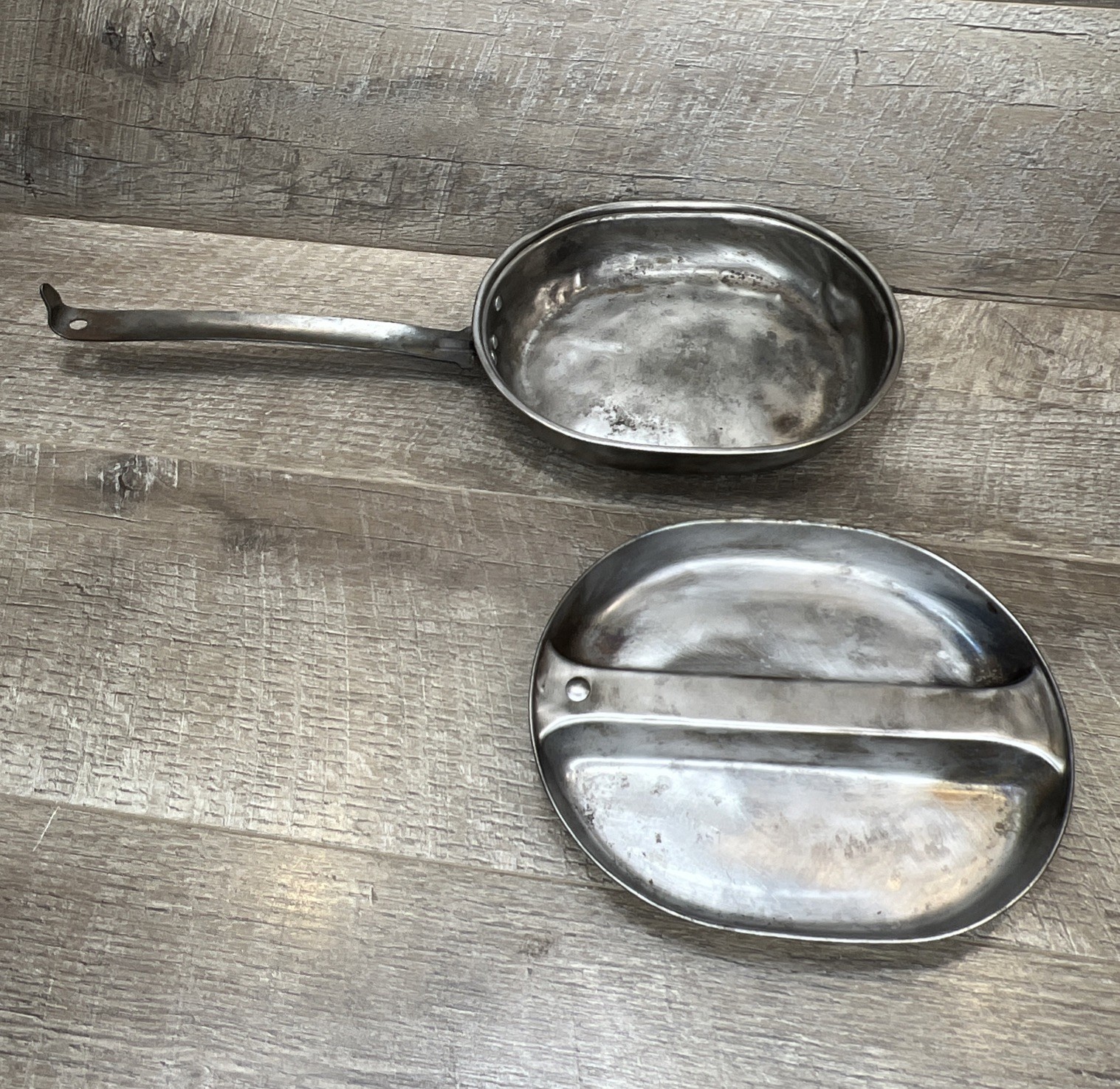 Vintage 1945 U.S. Army Mess Kit - No Utensils, Stainless Steel Vintage 1945 U.S. Army Mess Kit - No Utensils, Stainless Steel