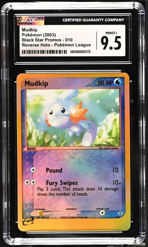 Mudkip e-League Reverse Holo Black Star Promos CGC 9.5 Mudkip e-League Reverse Holo Black Star Promos CGC 9.5