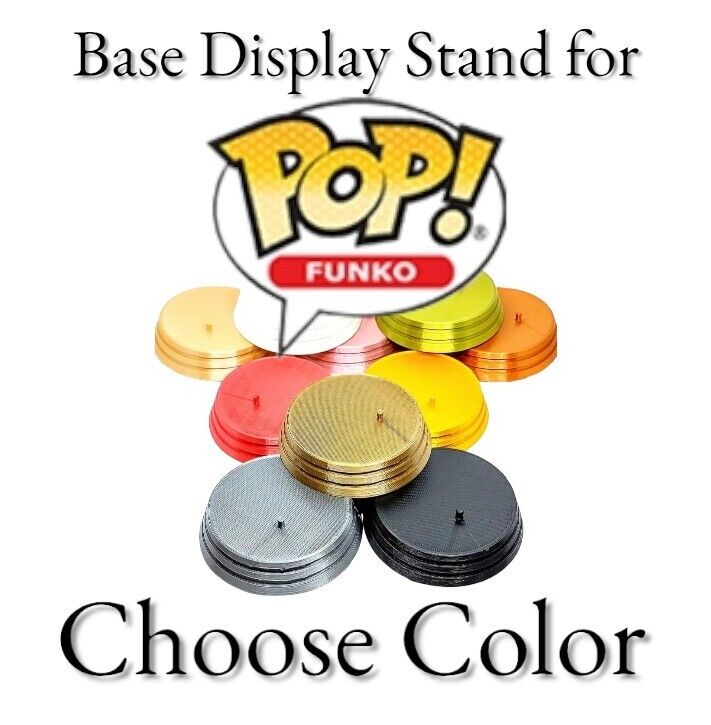 Funko Pop Base Display Stand: Choose Color - 3mm Standard Peg Base