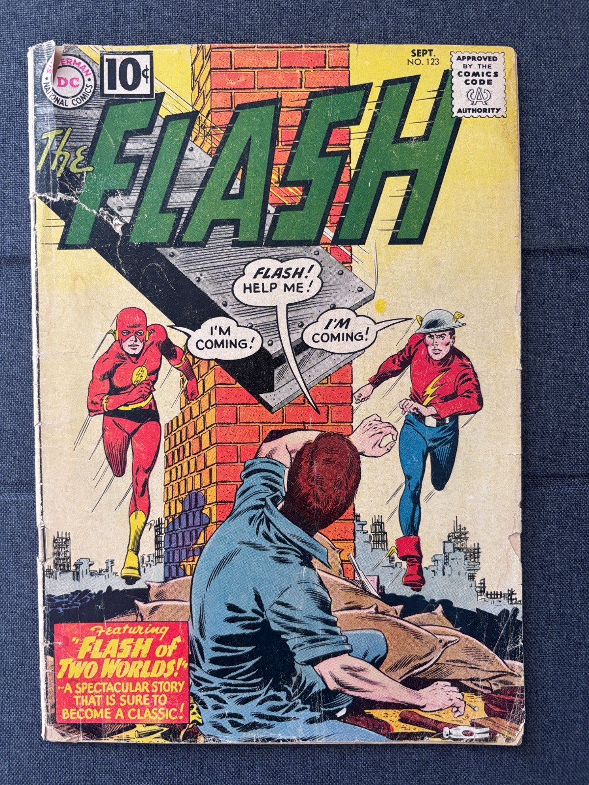 FLASH #123 (1961) 1st GA Flash in SA, Origin of Multiverse Concept, DC KEY π FLASH #123 (1961) 1st GA Flash in SA, Origin of Multiverse Concept, DC KEY π