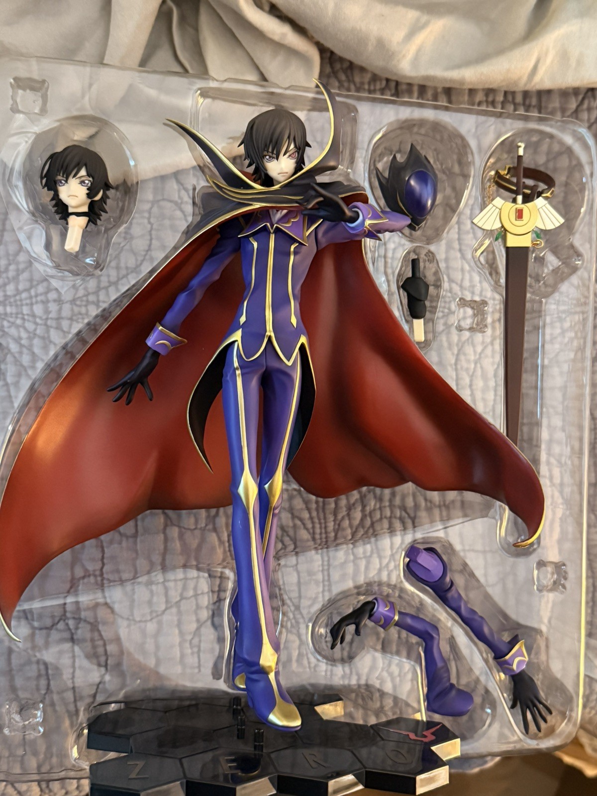 Code Geass Zero Figure Lelouch of the Rebellion R2 Megahouse G.E.M. Series Used Code Geass Zero Figure Lelouch of the Rebellion R2 Megahouse G.E.M. Series Used
