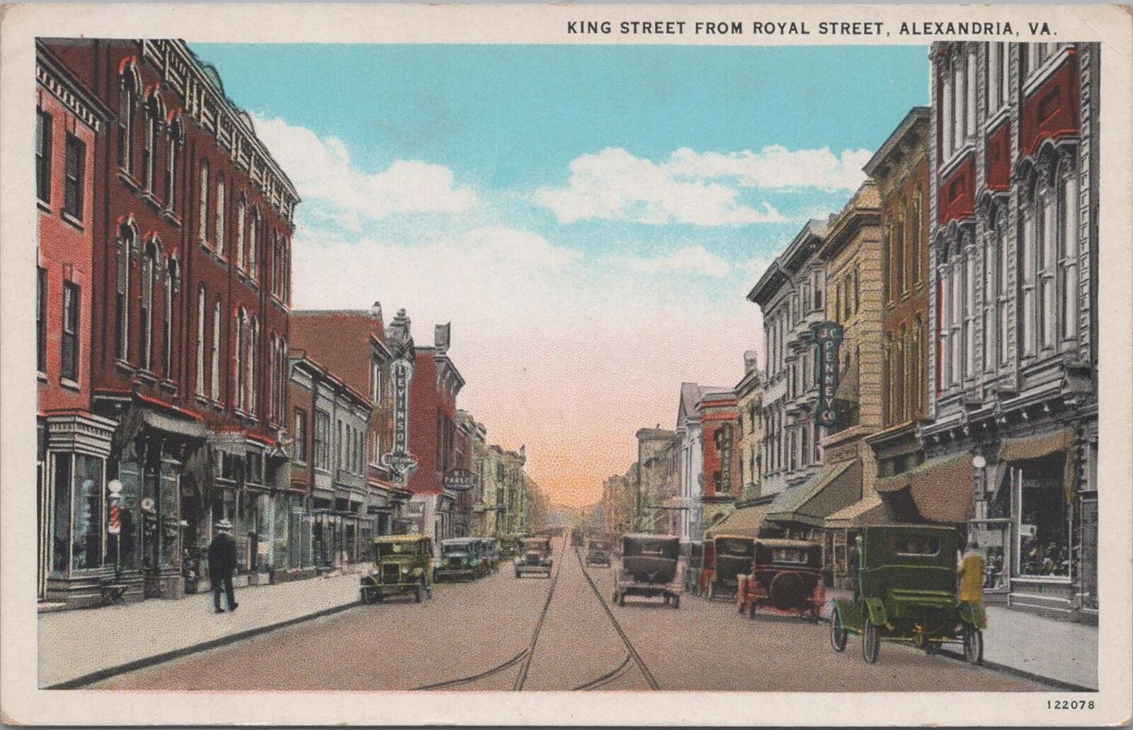 Postcard King Street From Royal Street Alexandria VA 