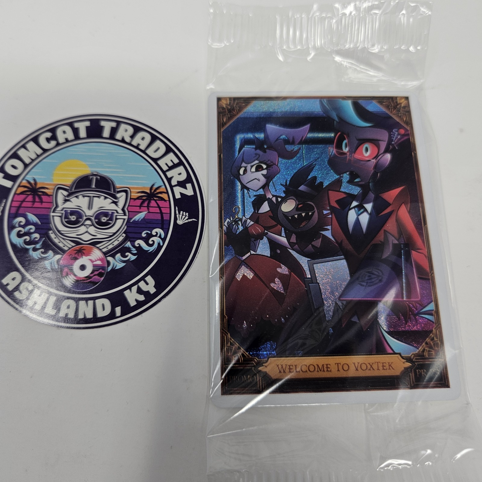 NEW Welcome To Voxtek Foil Promo Hazbin Hotel Card PR-23 NEW Welcome To Voxtek Foil Promo Hazbin Hotel Card PR-23