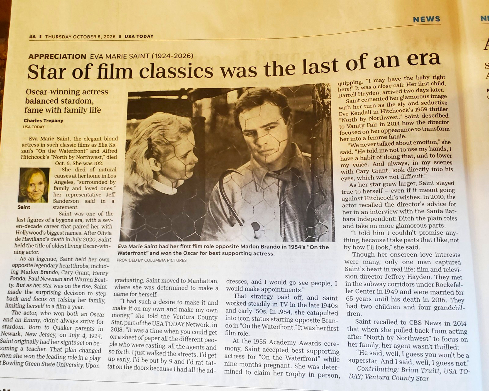 Eva Marie Saint Obituary USA TODAY October 8 2026 Pike Case Eva Marie Saint Obituary USA TODAY October 8 2026 Pike Case