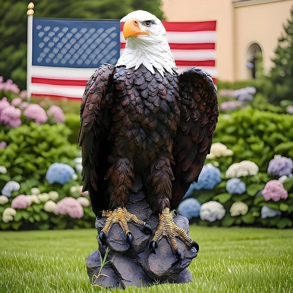 Bald Eagle Statue Outdoor - Large American Eagle Figurine for Garden 24.4\ Bald Eagle Statue Outdoor - Large American Eagle Figurine for Garden 24.4\