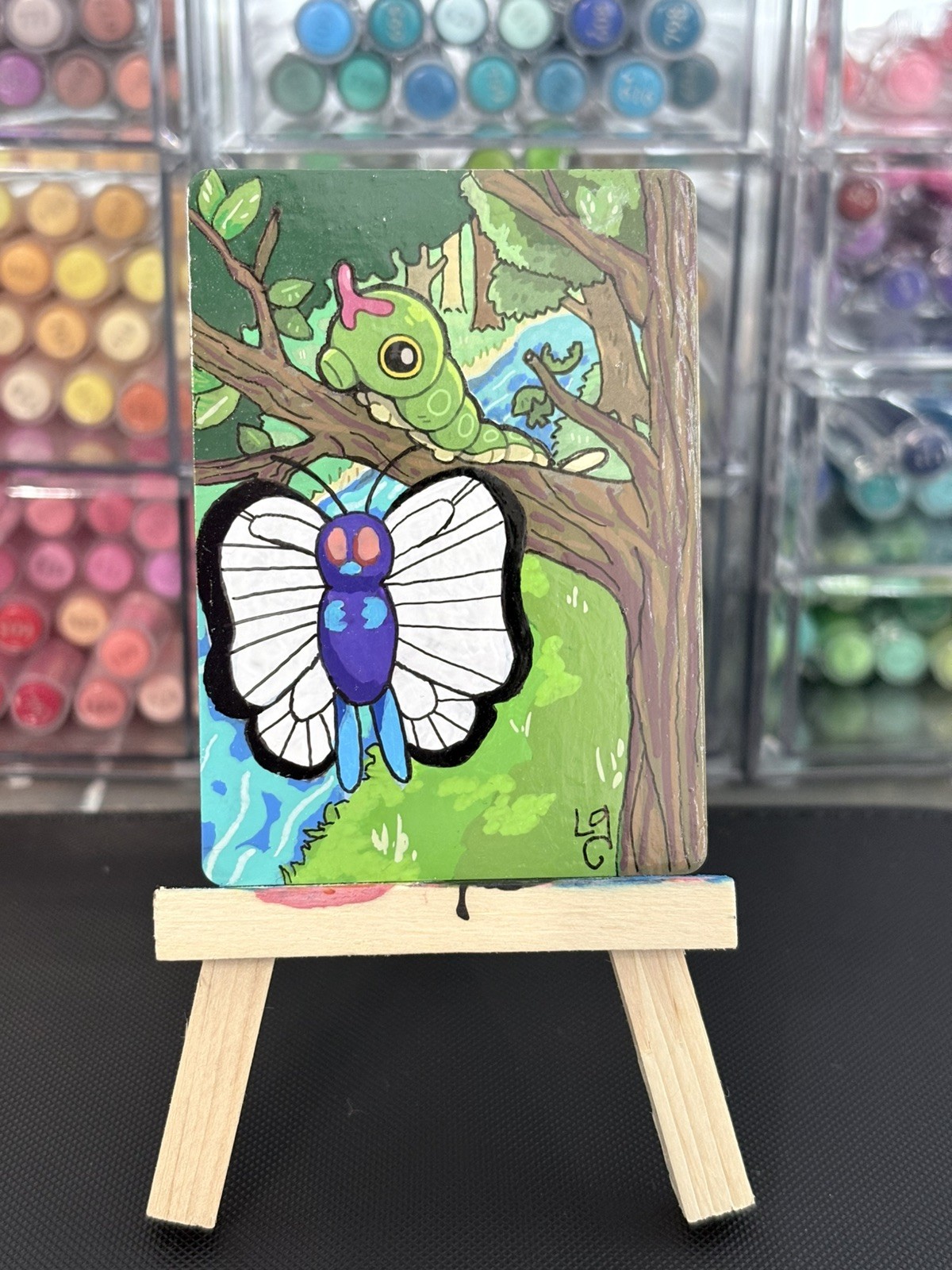 Butterfree Pokémon fanArt Card HandPainted extended Collectible ACEO ORIGINAL Butterfree Pokémon fanArt Card HandPainted extended Collectible ACEO ORIGINAL