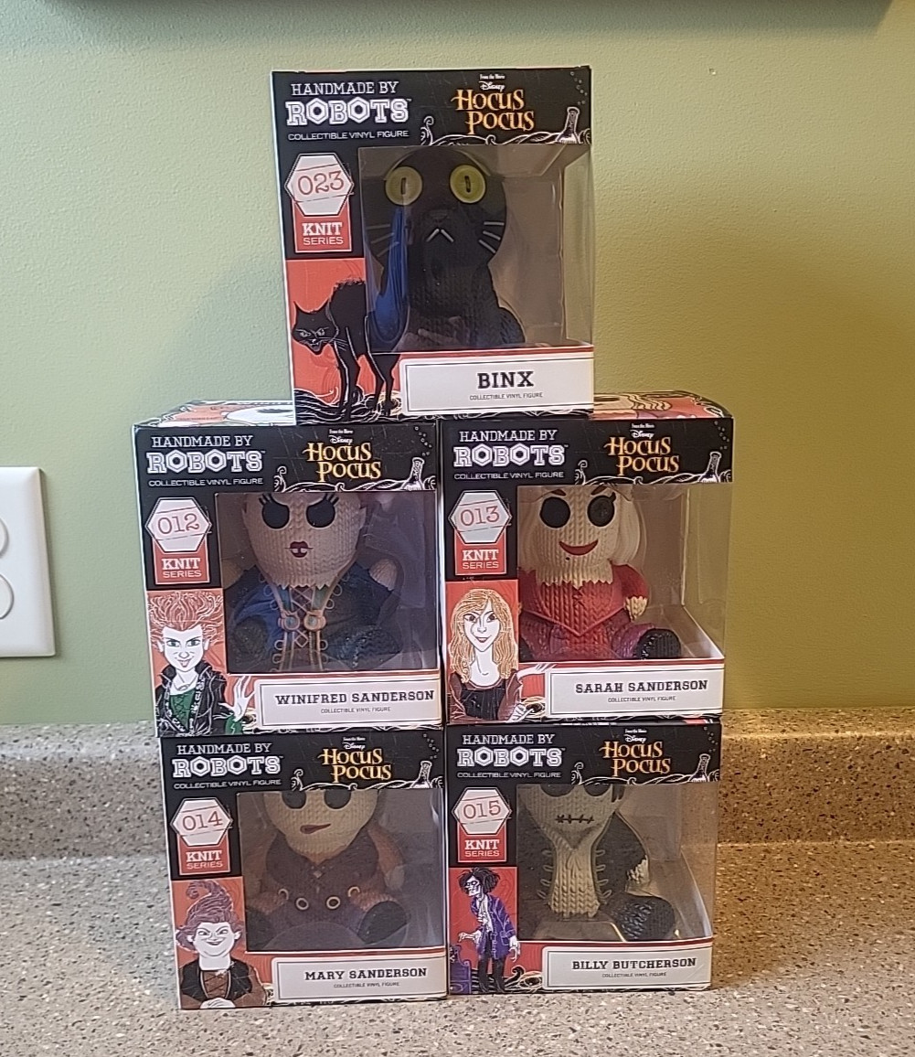 Hocus Pocus Handmade by Robots Sanderson Sisters-Binks Set of 5 -Sealed Complete Hocus Pocus Handmade by Robots Sanderson Sisters-Binks Set of 5 -Sealed Complete
