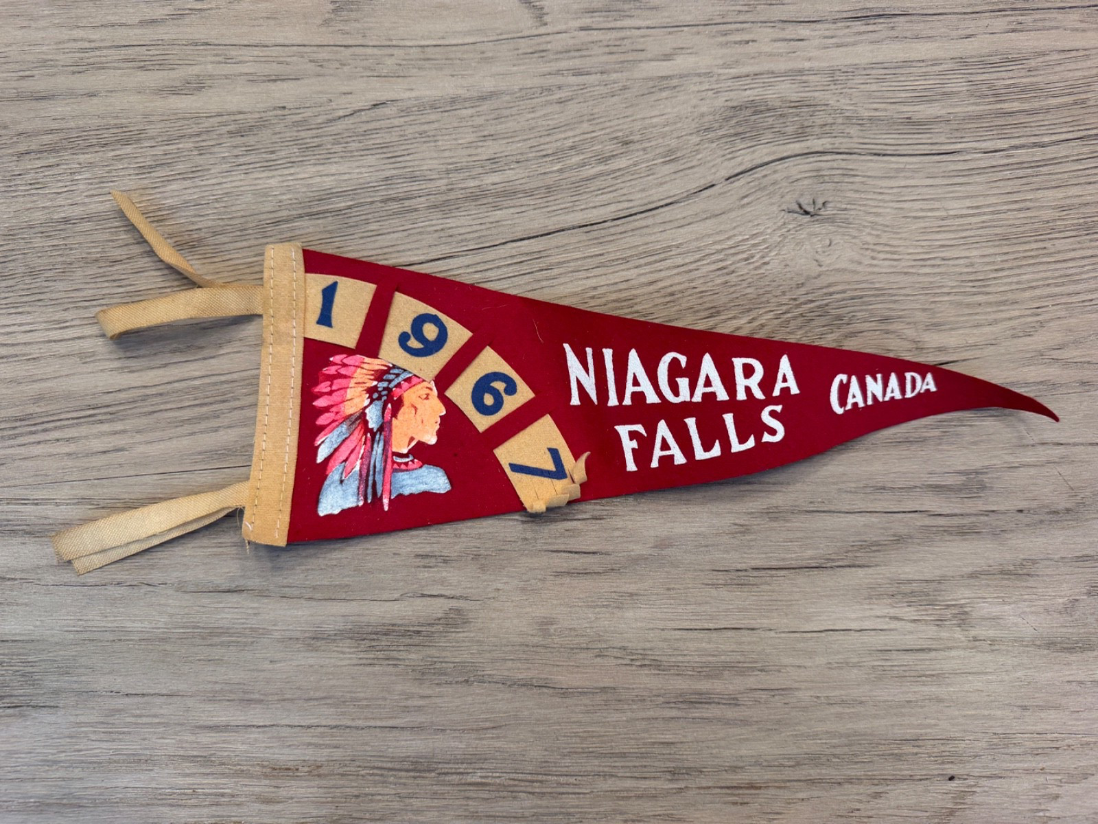 Vintage Niagara Falls Canada Felt Pennant - Fast Vintage Niagara Falls Canada Felt Pennant - Fast