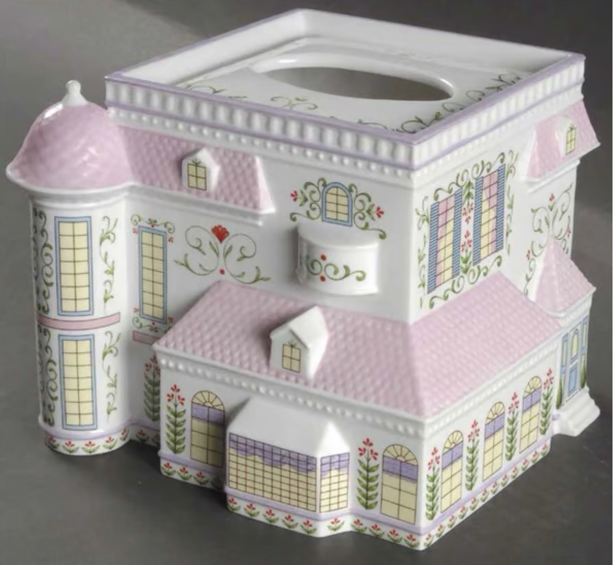 Lenox Village Tissue Box Cover / Tissue Holder 2007- RARE HTF Lenox Village Tissue Box Cover / Tissue Holder 2007- RARE HTF
