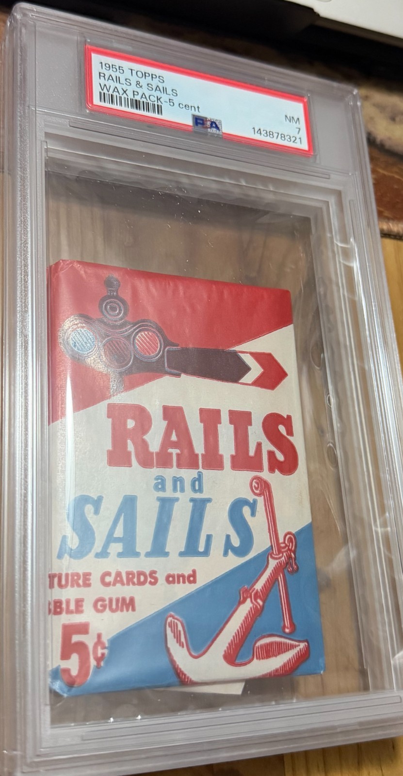 1955 Topps Rails and Sails Unopened Wax Pack PSA 7 NM RARE Only one on Ebay 1955 Topps Rails and Sails Unopened Wax Pack PSA 7 NM RARE Only one on Ebay