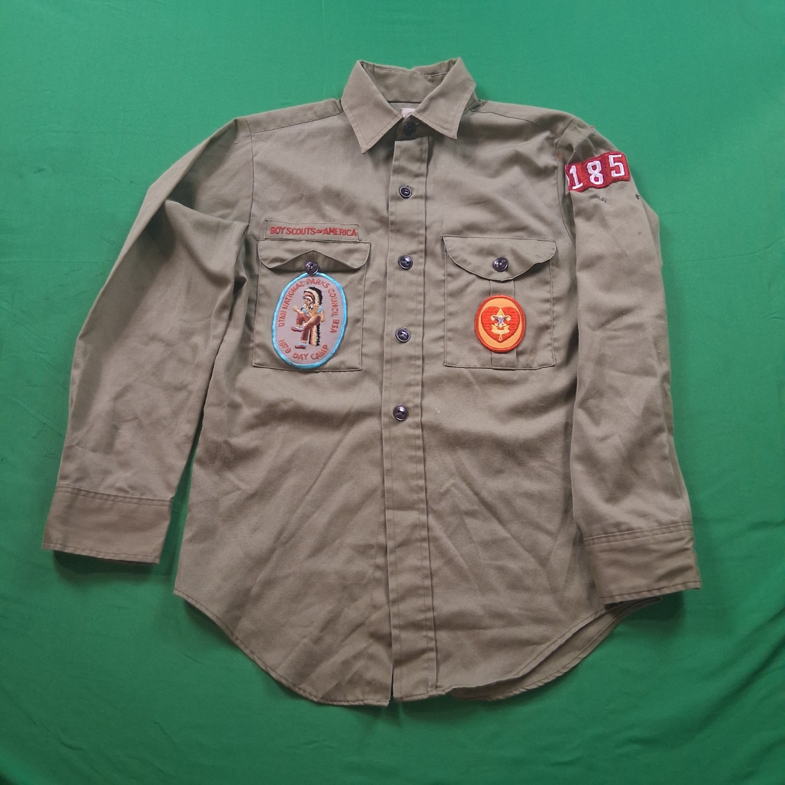 Vintage Boy Scouts BSA Shirt Orem Utah National Parks Council 1979 Day Camp Patc Vintage Boy Scouts BSA Shirt Orem Utah National Parks Council 1979 Day Camp Patc