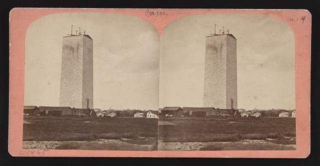 Photo:Washington DC Washington Monument 1865 Bell Bro Stereoview
