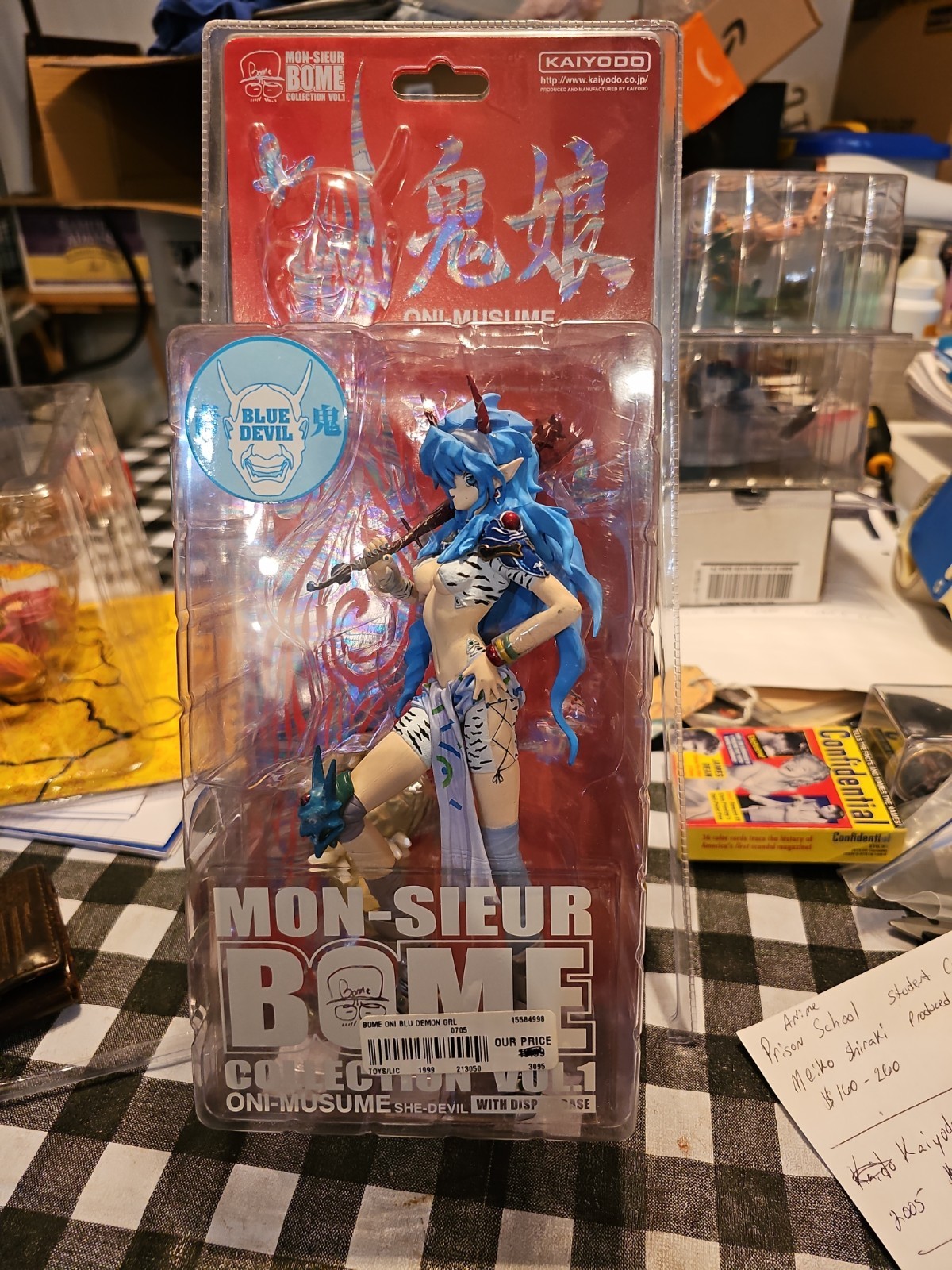 Kaiyodo Mon-Sieur Bome Collection Vol.1 Oni-Musume She-Devil Blue Figure Rare Kaiyodo Mon-Sieur Bome Collection Vol.1 Oni-Musume She-Devil Blue Figure Rare