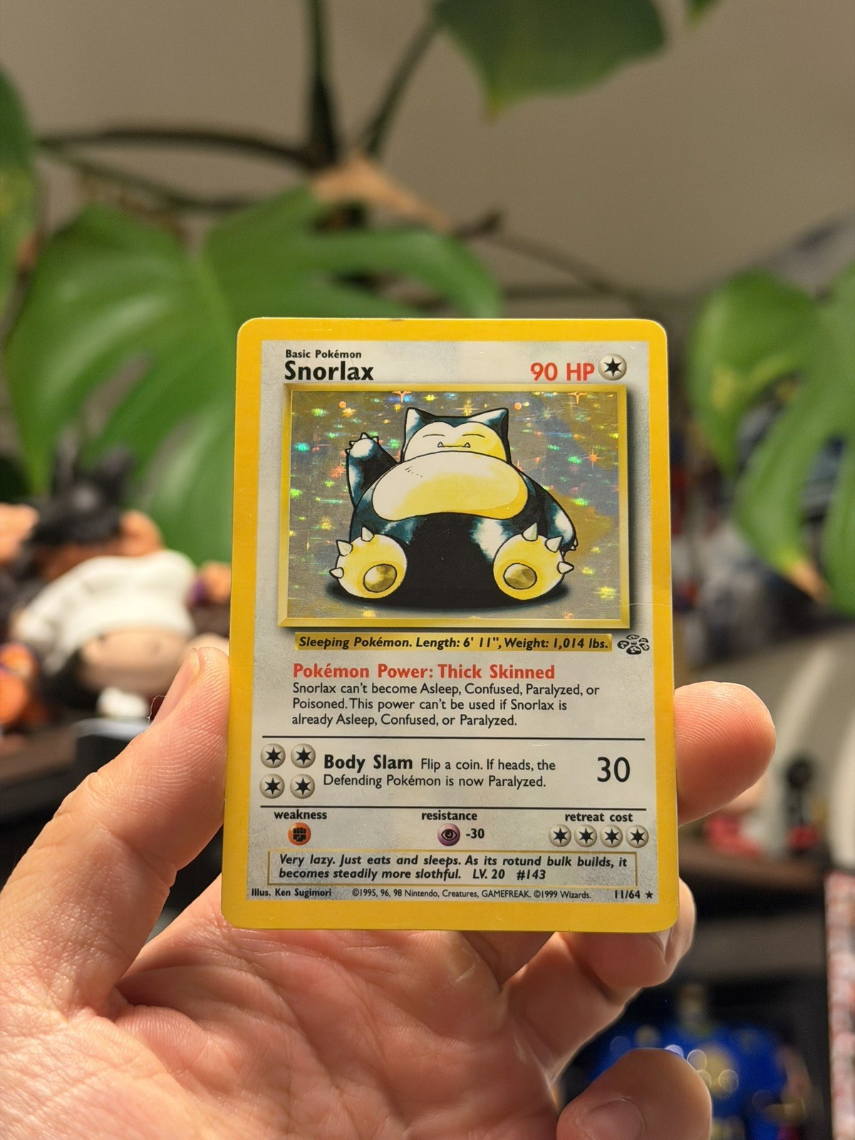 Snorlax 11/64 Jungle Holo Rare Holo Pokémon TCG Card Vintage WOTC LP/MP