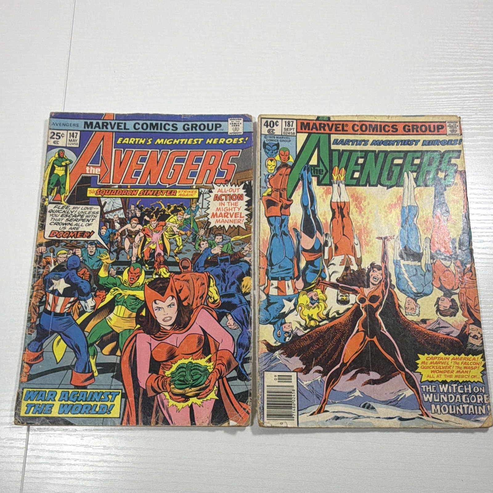 Marvel Avengers #147 #187 Lot of 2 Vintage Comic Books Marvel Avengers #147 #187 Lot of 2 Vintage Comic Books