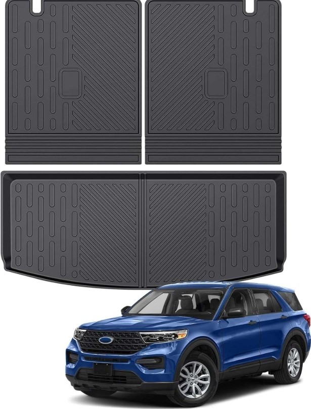 Cargo Liners for 2020-2025 Ford Explorer 6&7 All Weather Passenger Trunk Mat Cargo Liners for 2020-2025 Ford Explorer 6&7 All Weather Passenger Trunk Mat