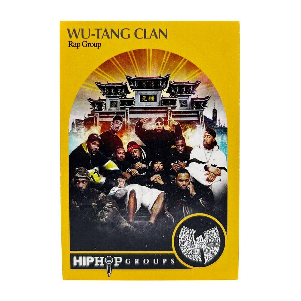 Wu-Tang Clan 1990 NBA Hoops Design Style Hip-Hop Trading Card