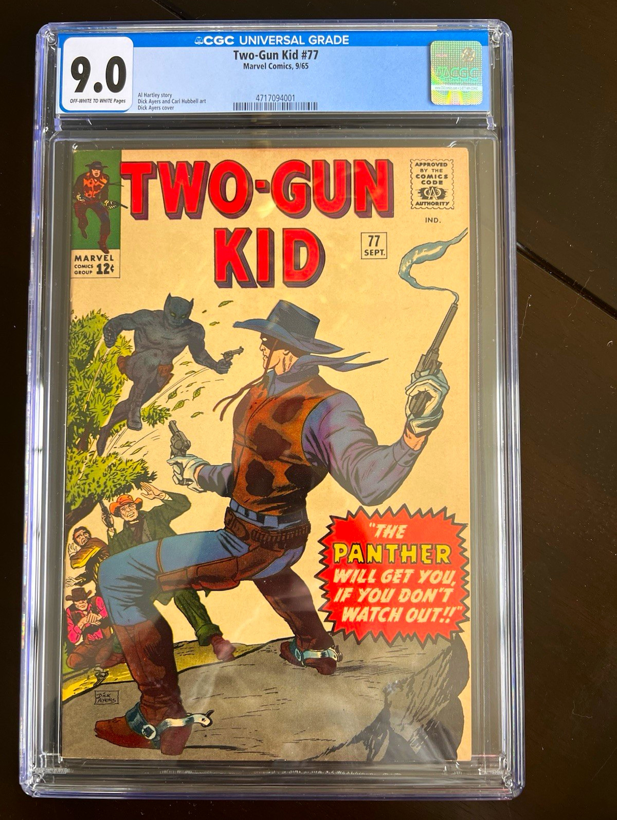 Marvel Two-Gun Kid #77 (1965) CGC 9.0 Silver Age Western Comic Rare, Low Pop Marvel Two-Gun Kid #77 (1965) CGC 9.0 Silver Age Western Comic Rare, Low Pop
