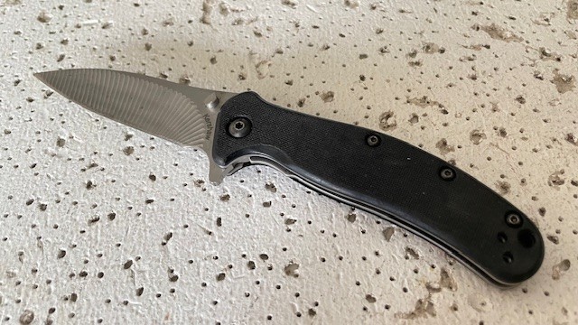 Kershaw 1735 Scalloped Blade Zing Folding Pocket Knife Linerlock A/O Black RARE