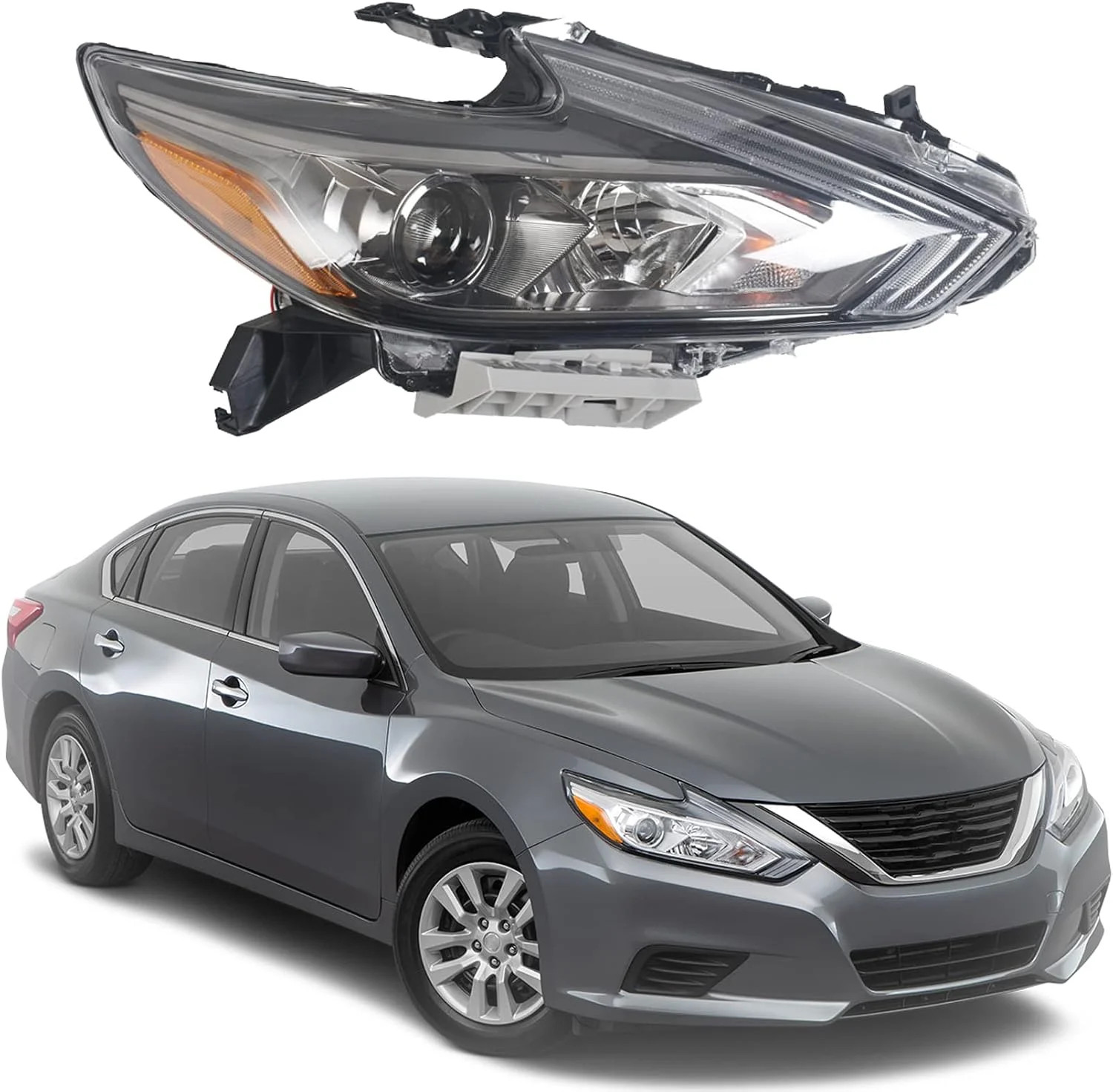 Right For Nissan Altima 2016-2018 Halogen w/o LED DRL Passenger Headlight Lamp Right For Nissan Altima 2016-2018 Halogen w/o LED DRL Passenger Headlight Lamp