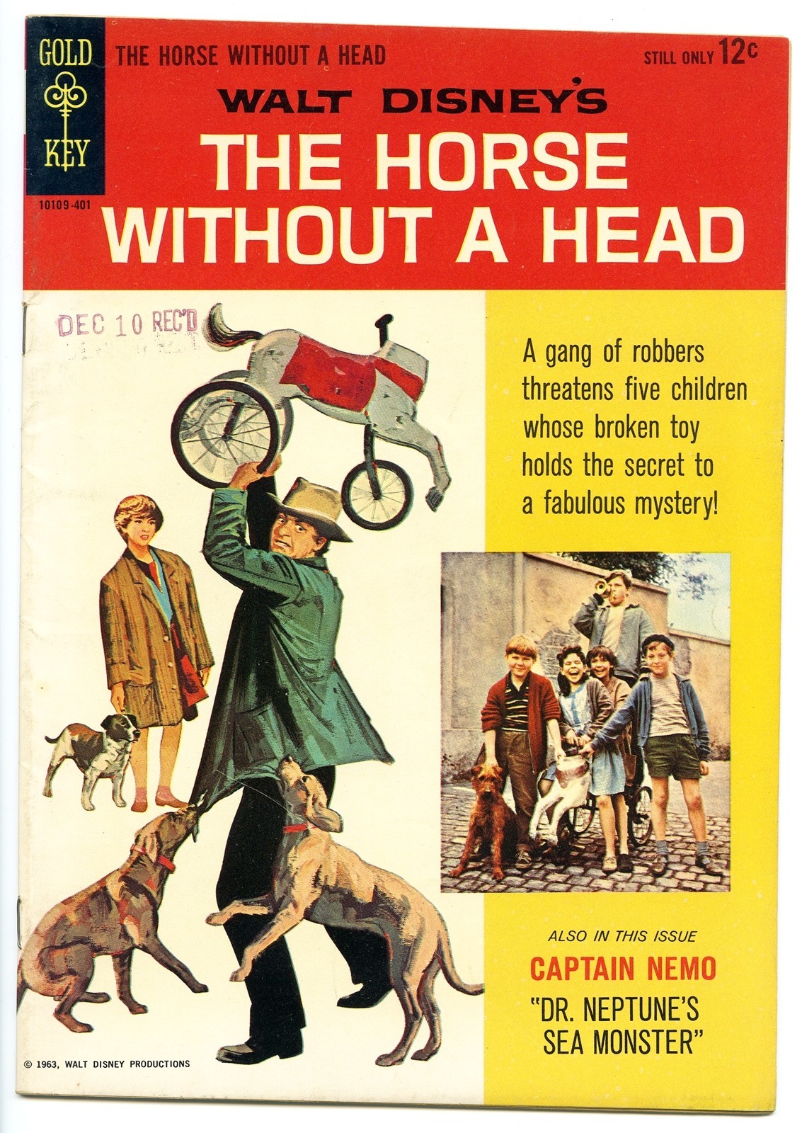 Gold Key Comic 1964 Walt Disney The Horse Without a Head TRIM ERROR ISSUE