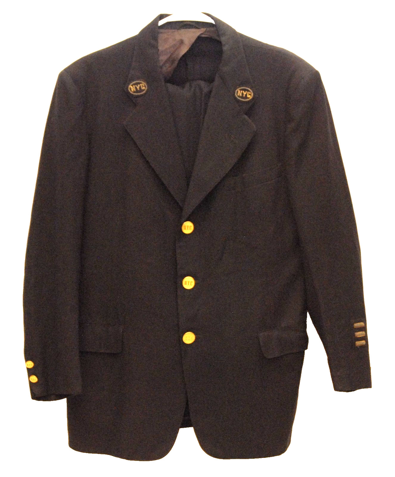VINTAGE NEW YORK CENTRAL RAILROAD CONDUCTOR UNIFORM JACKET & 2 PAIR PANTS NYC VINTAGE NEW YORK CENTRAL RAILROAD CONDUCTOR UNIFORM JACKET & 2 PAIR PANTS NYC