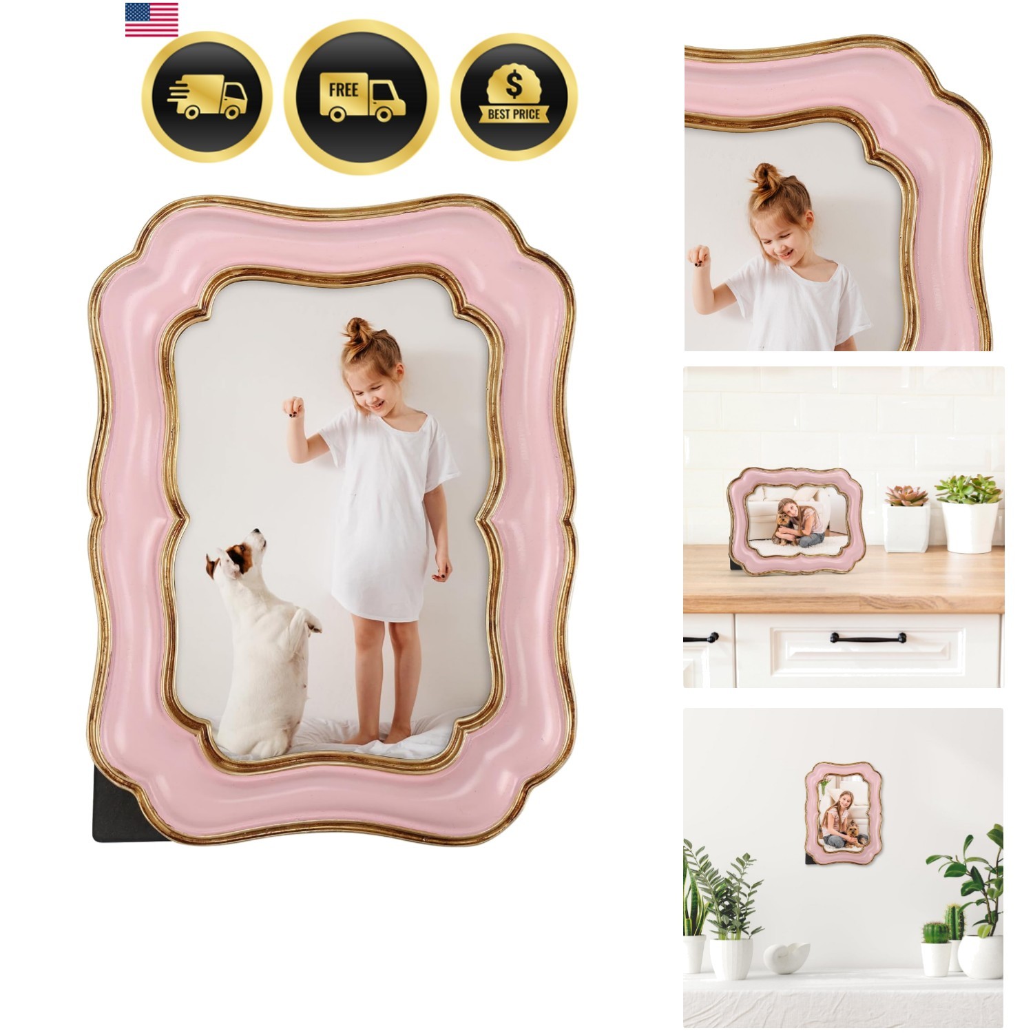 4x6 Vintage Picture Frame Pink Gold 4x6 Vintage Picture Frame Pink Gold