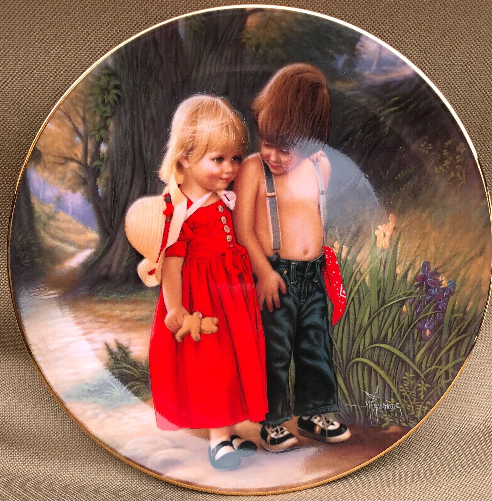 Reflections Of Innocence Collector\'s Plates 1-4 By Miguel Paredes NIB COA