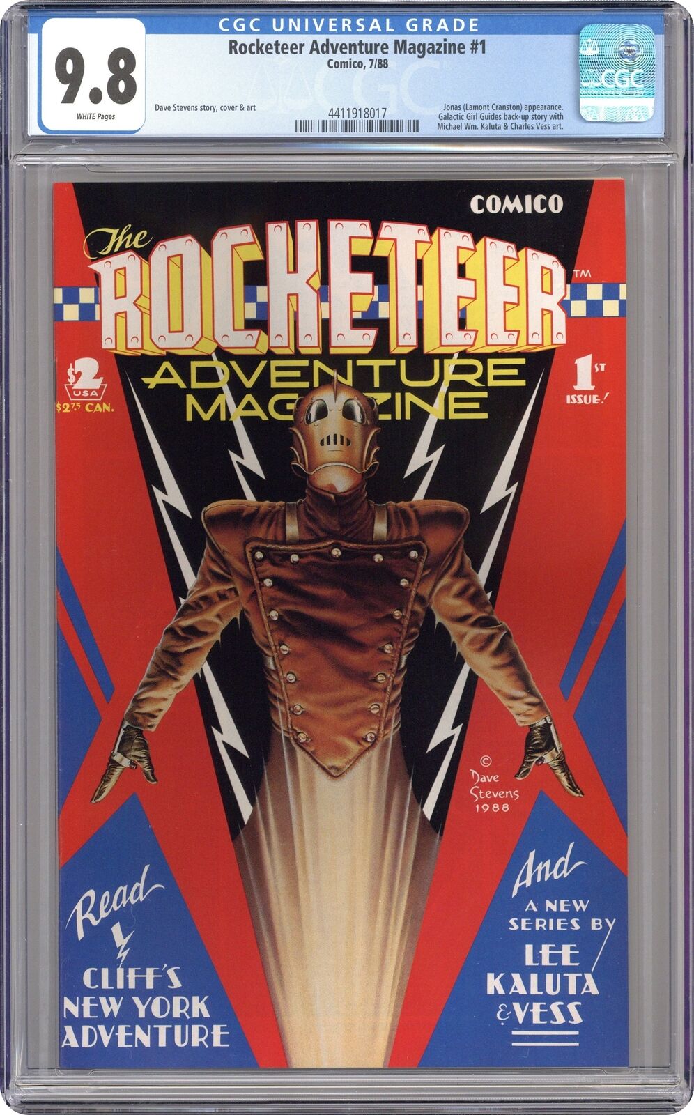 Rocketeer Adventure Magazine #1 CGC 9.8 1988 4411918017