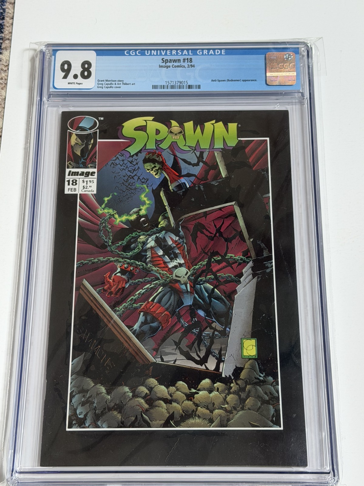 Spawn #18D Greg Capullo Cover CGC 9.8 1994 Spawn #18D Greg Capullo Cover CGC 9.8 1994