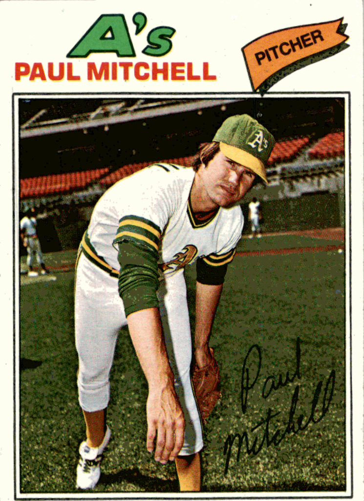 1977 Topps #53 Paul Mitchell Oakland Athletics