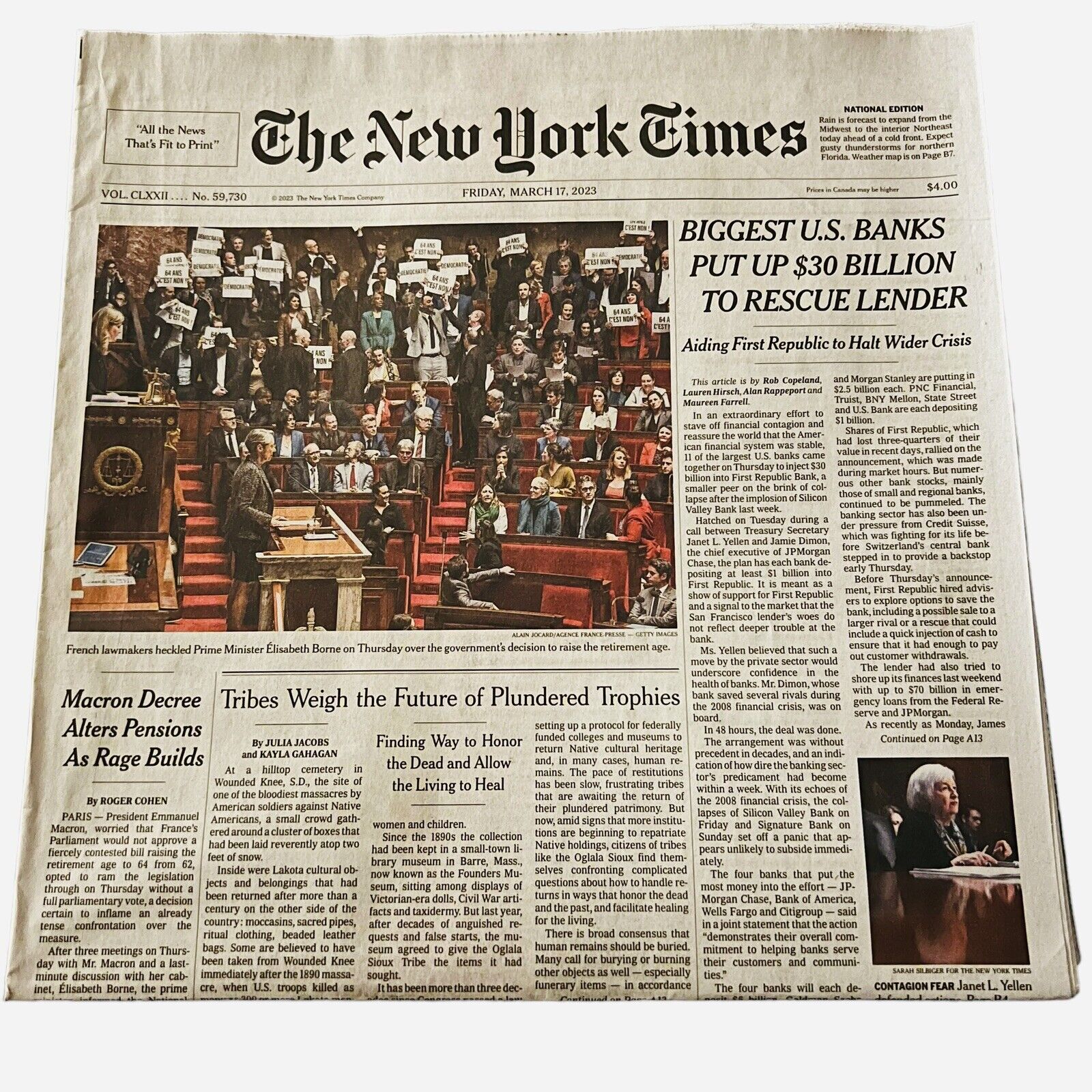New York Times Newspaper March 17 2023 Princeton Sends Brackets to Shredder NCAA