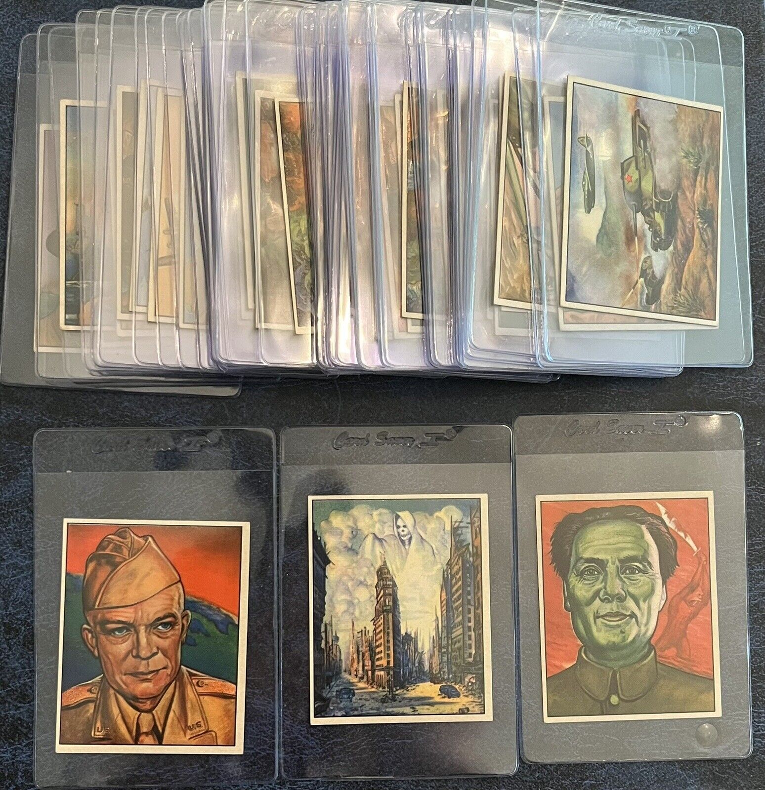 1951 Bowman Red Menace Near Complete Set 42/48 CLEAN EX+ KEYS Ghost City Mao