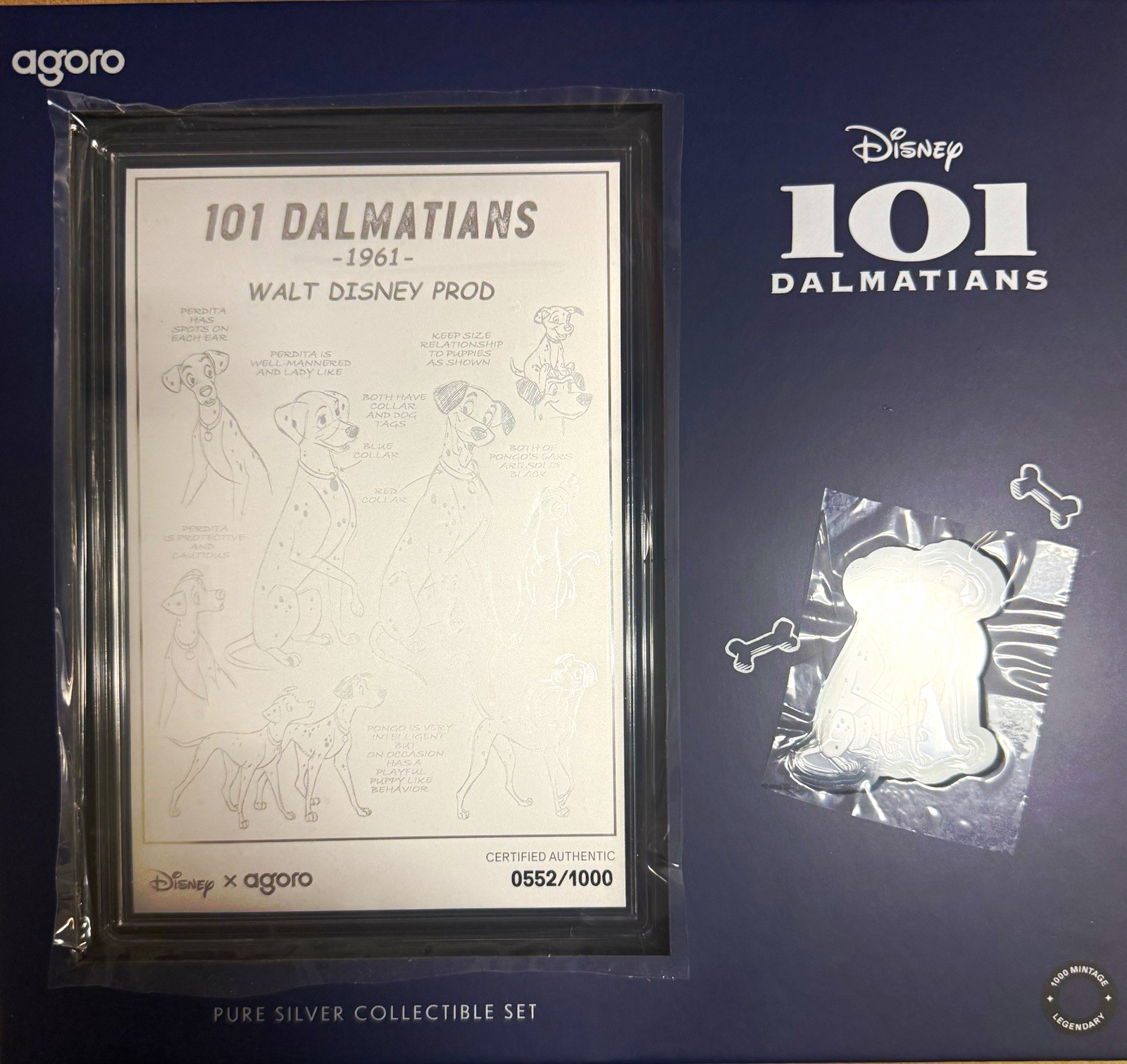 agoro Disney 101 Dalmatians Pure Silver Collectible Set 2026 Limited Edition agoro Disney 101 Dalmatians Pure Silver Collectible Set 2026 Limited Edition