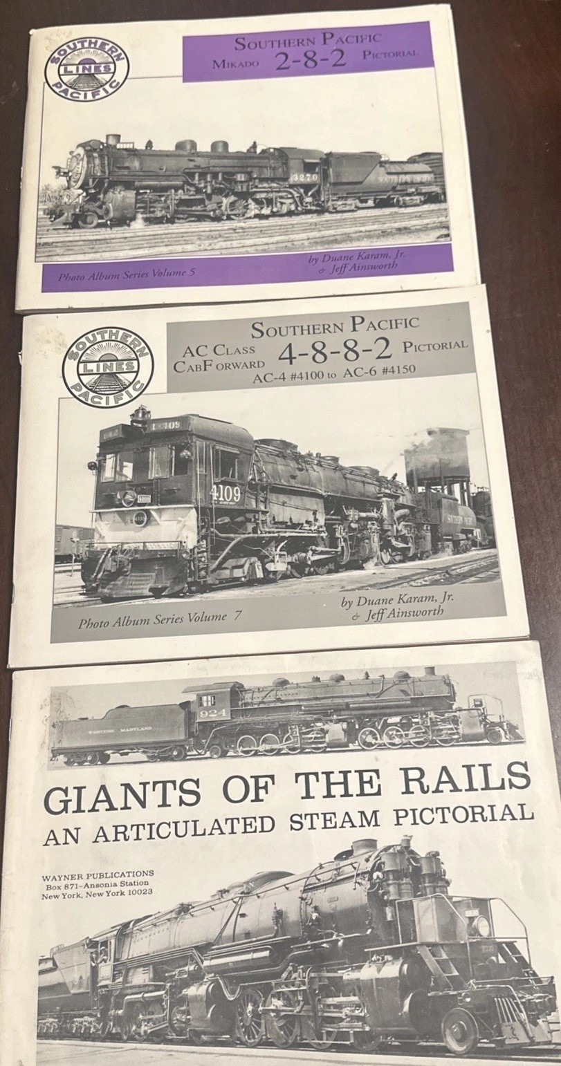 Lot of 3 Southern Pacific Lines 2-8-2/4-8-8-2 Pictorial Collections Karam Books