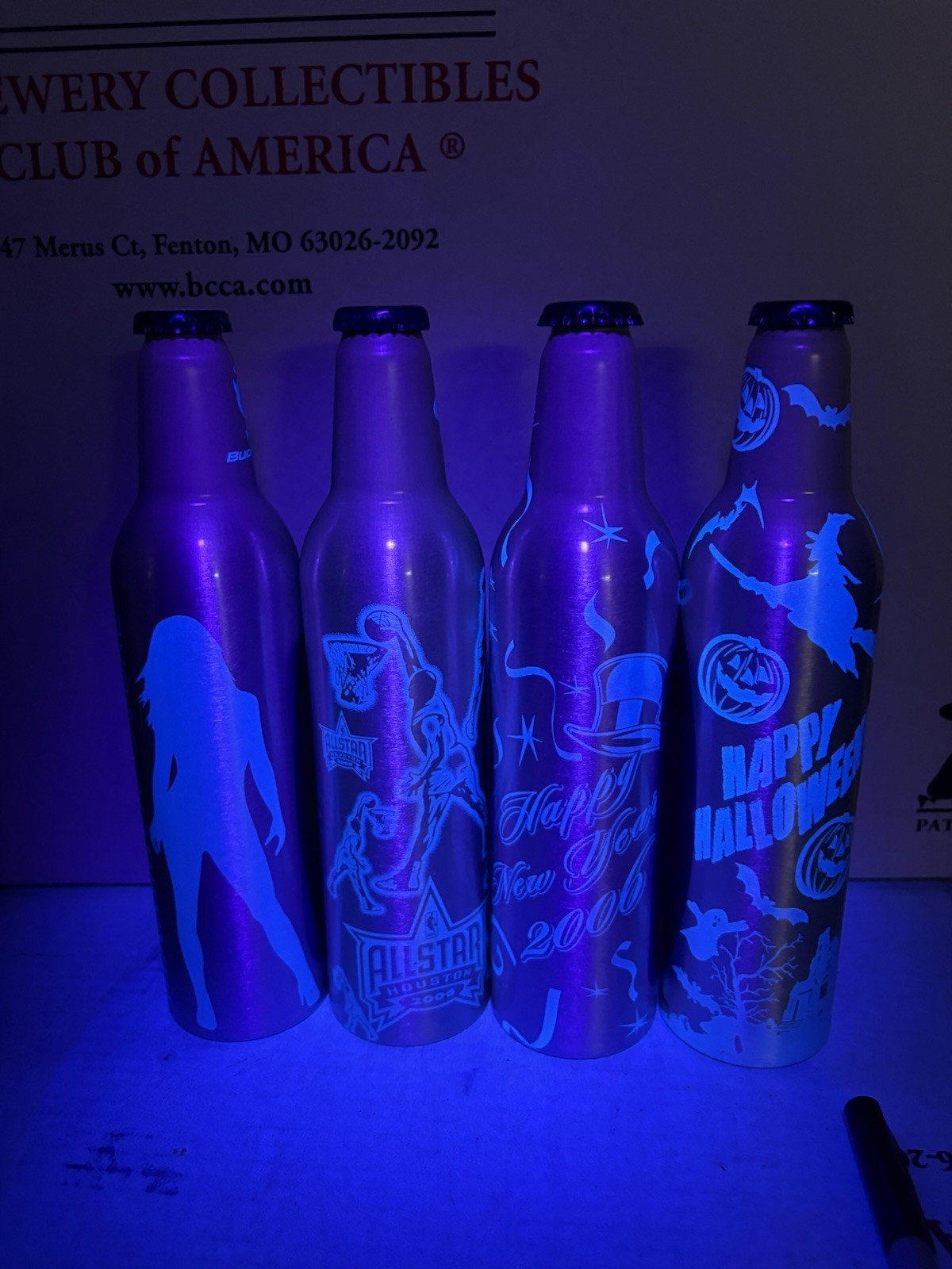 Bud Light Black Light Aluminum Bottles Bud Light Black Light Aluminum Bottles
