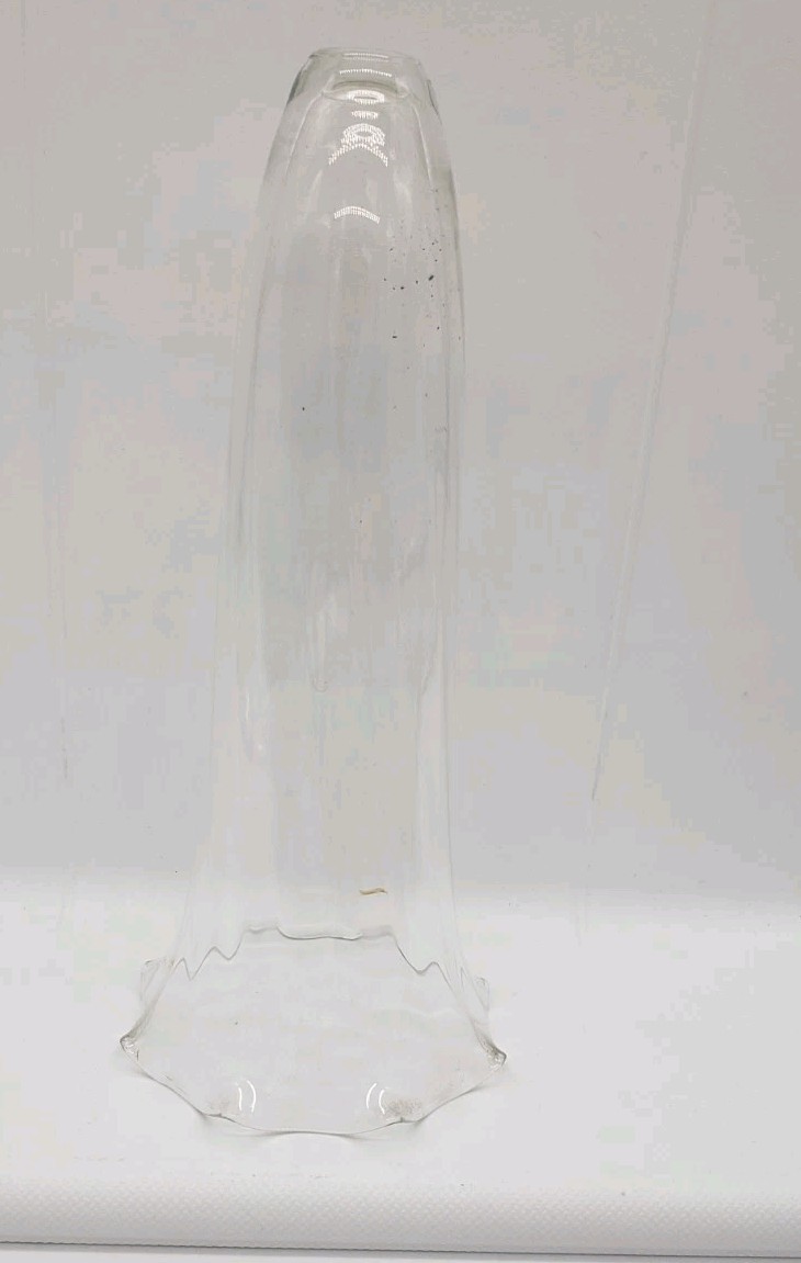Vintage Antique Automobile / Car Flower Clear Glass Bud Vase 7.5 Inches Tall