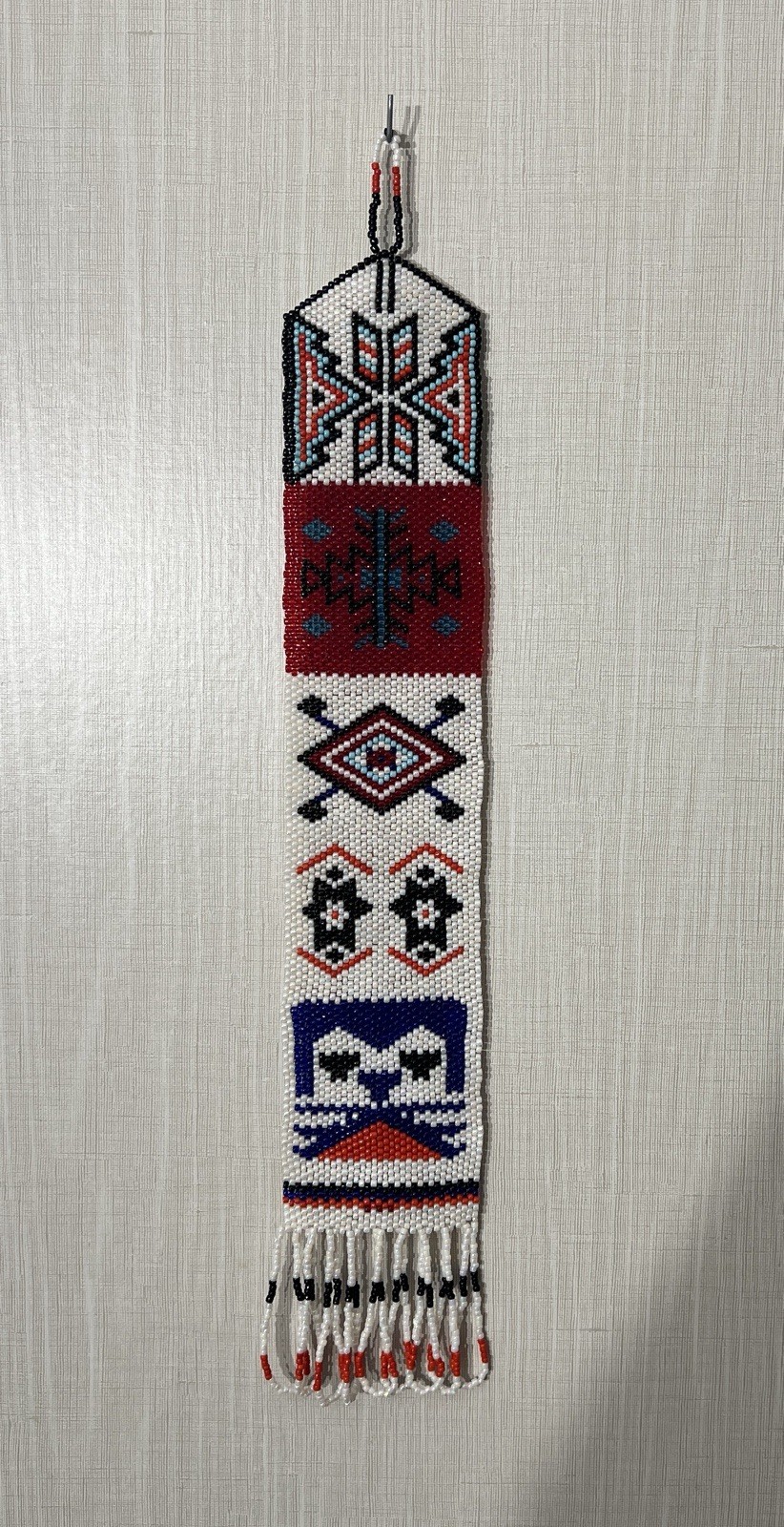 Native American Handmade Beaded Wall Hanging 19 Native American Handmade Beaded Wall Hanging 19