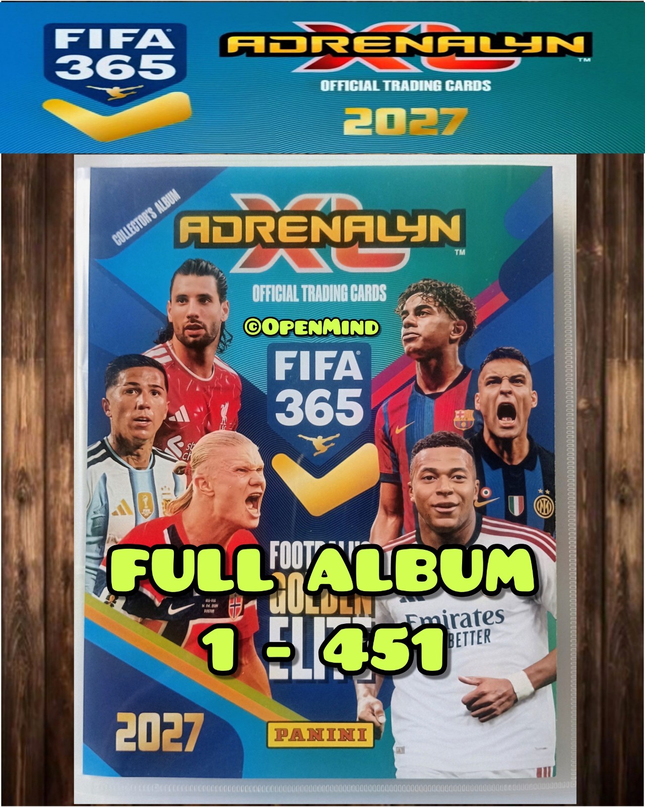PANINI FIFA 365 2027 - FULL ALBUM 451 CARDS (In Binder) ADRENALYN XL PANINI FIFA 365 2027 - FULL ALBUM 451 CARDS (In Binder) ADRENALYN XL