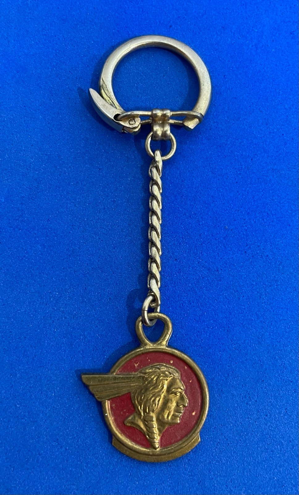 Vintage 1950s Era Pontiac Indian Chief Brass Key Chain Accessory Hot Rod Vintage 1950s Era Pontiac Indian Chief Brass Key Chain Accessory Hot Rod