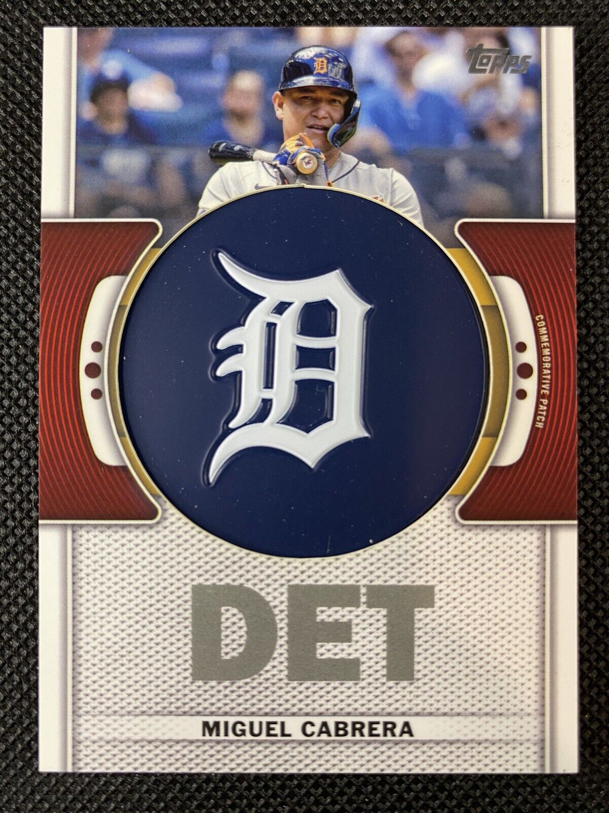 2023 Topps Series One Miguel Cabrera Team Logo Commemorative Patch Relic #TLP-MC