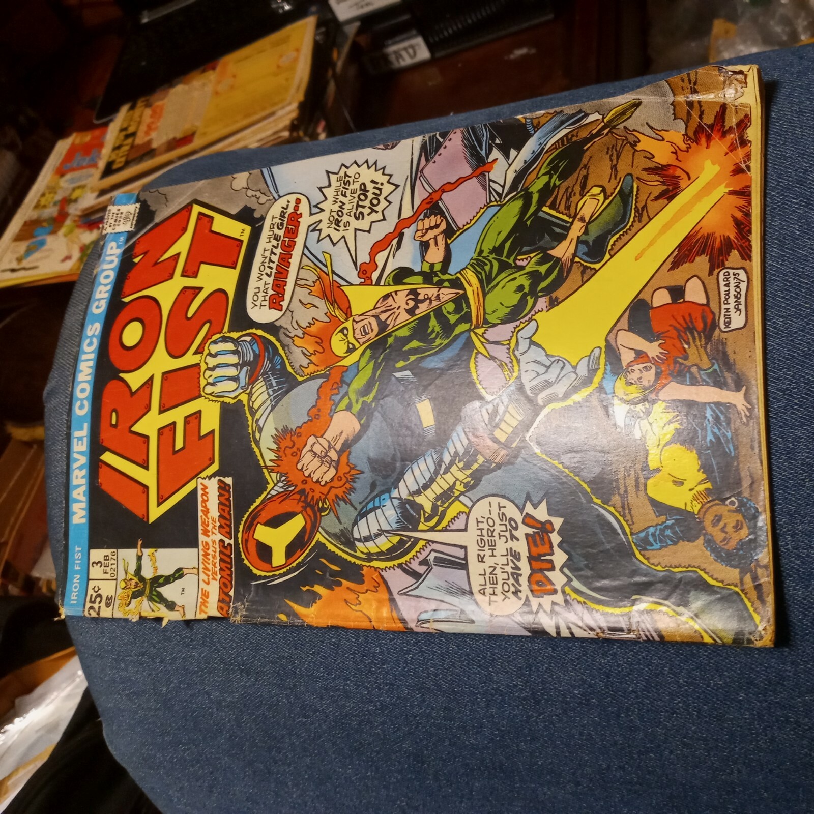 1975 Bronze age Marvel Comics IRON FIST Comic Book #3 john byrne chris claremont 1975 Bronze age Marvel Comics IRON FIST Comic Book #3 john byrne chris claremont