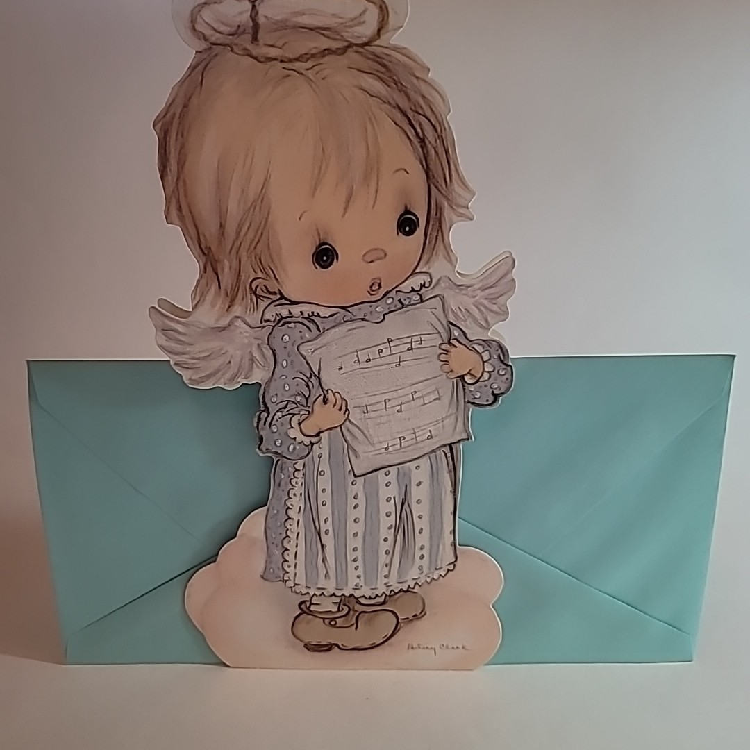 NOS Large Vtg 10” Hallmark BETSEY CLARK Christmas Card Die Cut Angel Girl PX99-3 NOS Large Vtg 10” Hallmark BETSEY CLARK Christmas Card Die Cut Angel Girl PX99-3