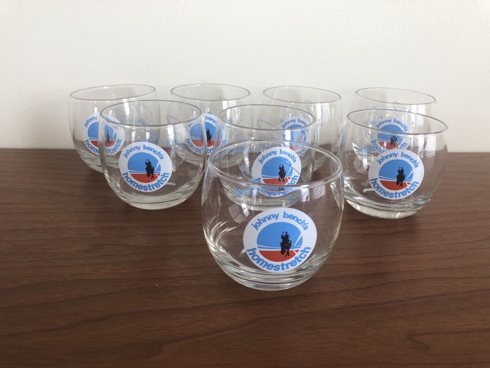 Johnny Bench’s Homestretch Restaurant Glasses - Set Of 8