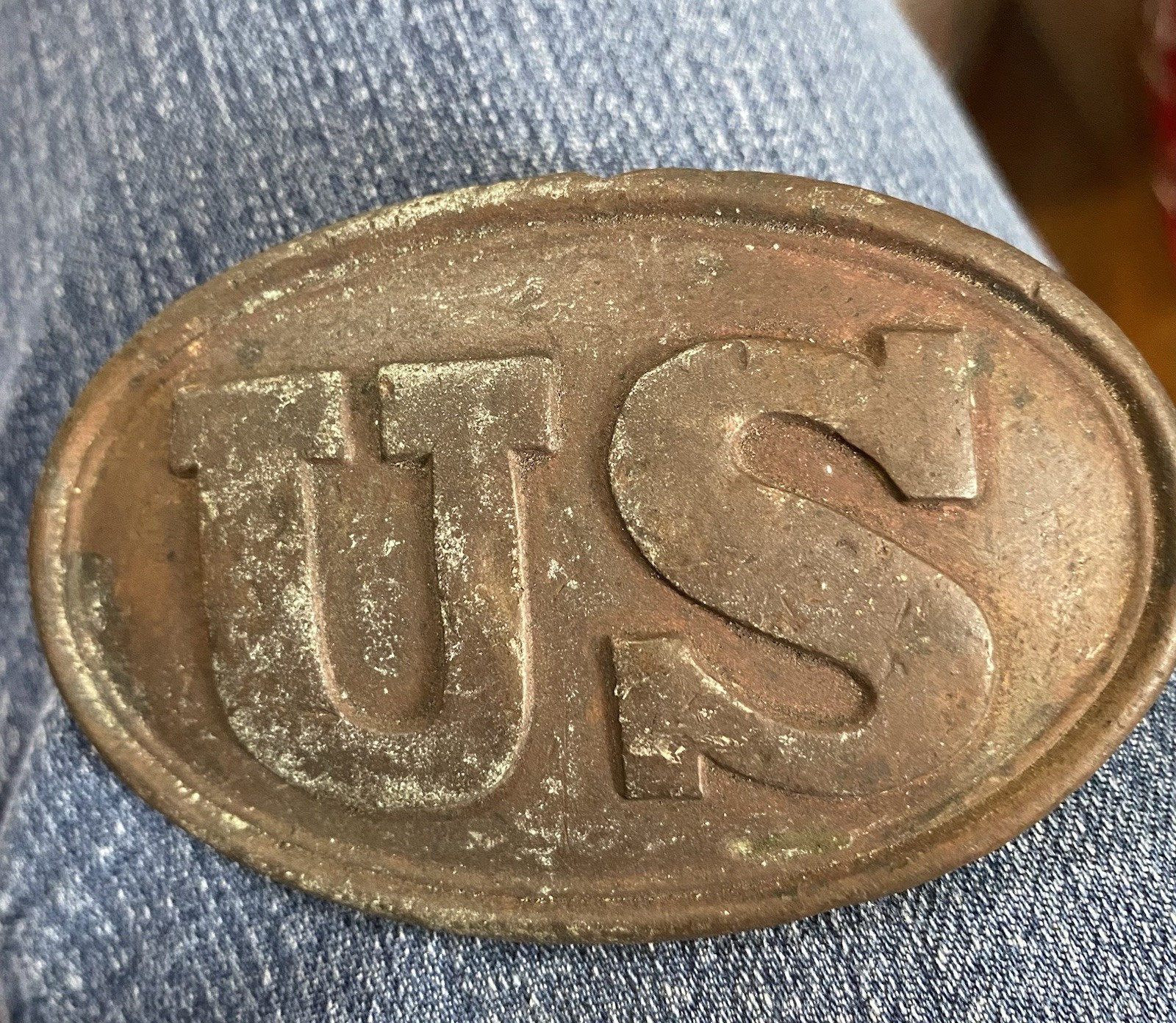 Original Civil War US Belt Buckle Plate. 1839 Oval Puppy Paw Arrow Hook Artifact Original Civil War US Belt Buckle Plate. 1839 Oval Puppy Paw Arrow Hook Artifact