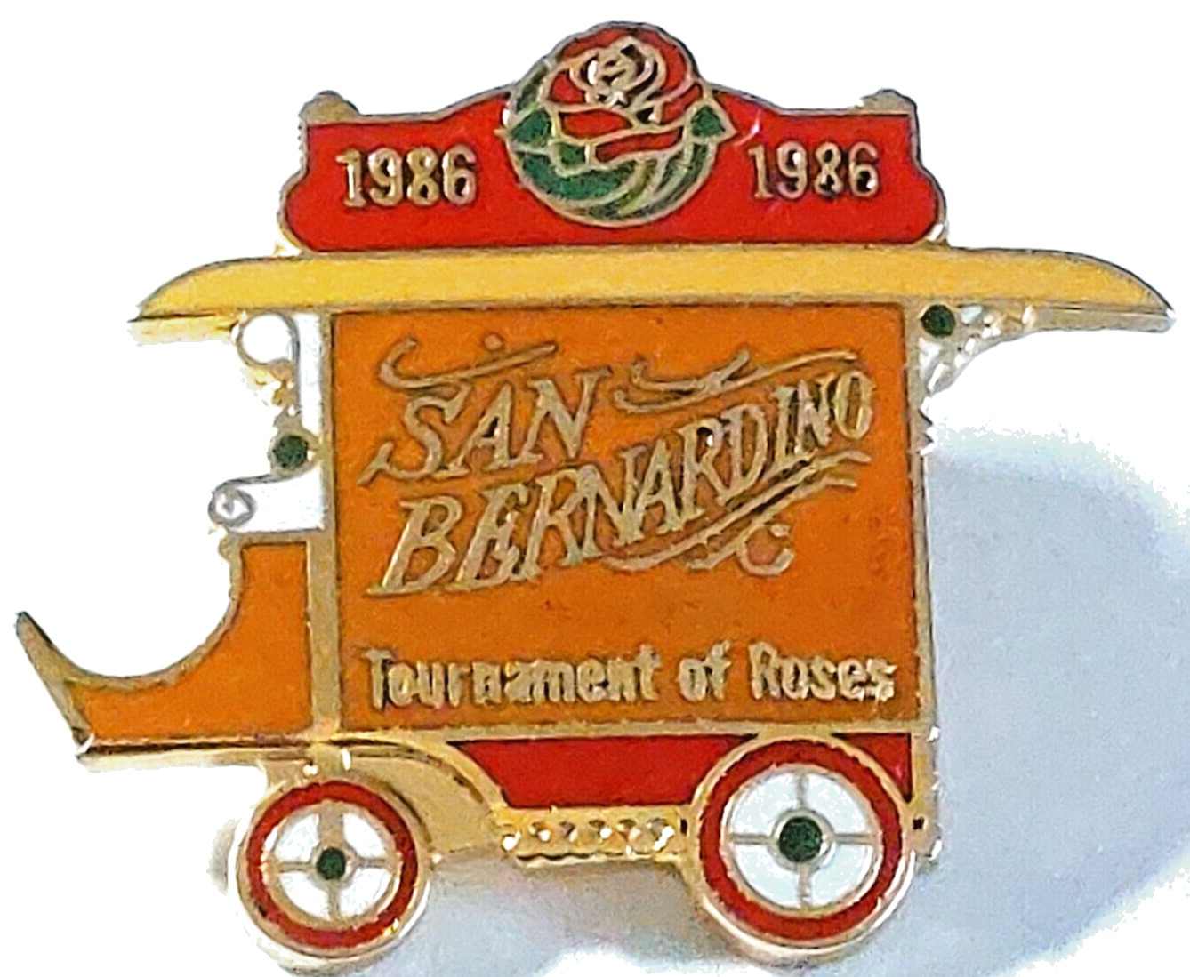 Rose Parade 1986 San Bernardino Lapel Pin (071523)