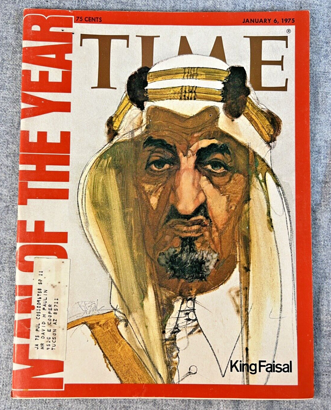 Time Magazine January 6, 1975 - KING FAISAL Man of the Year
