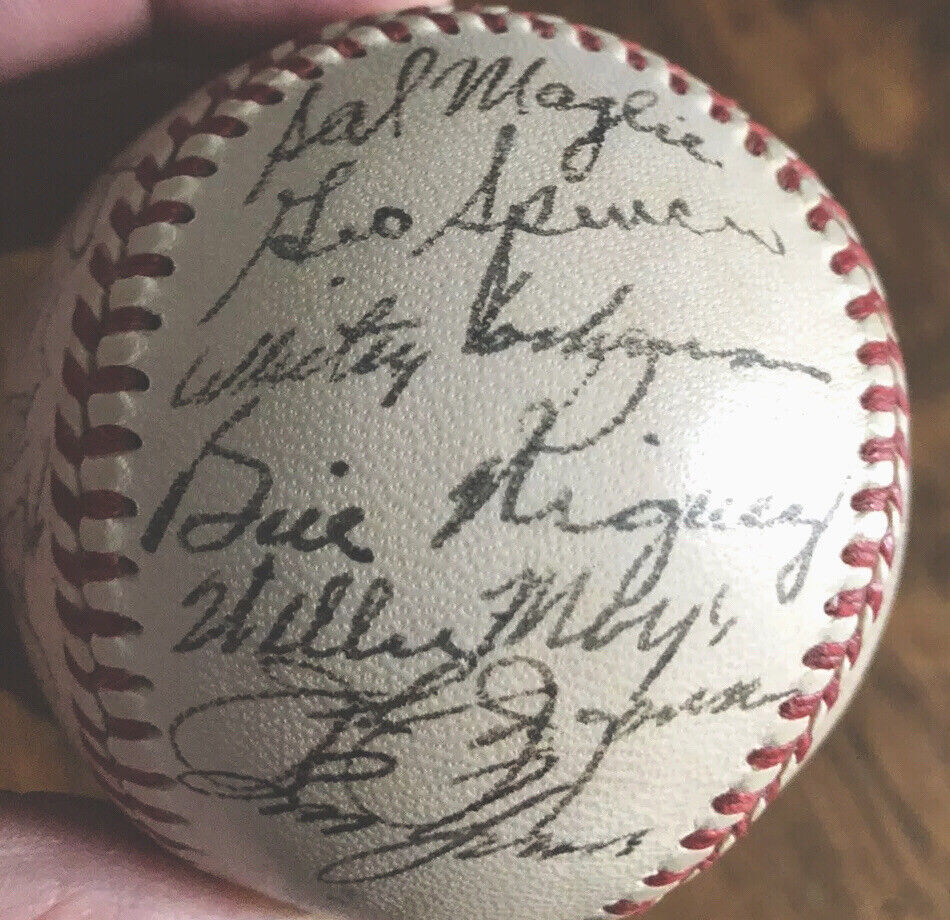 Willie Mays team signed rookie year official national league ball ford frick