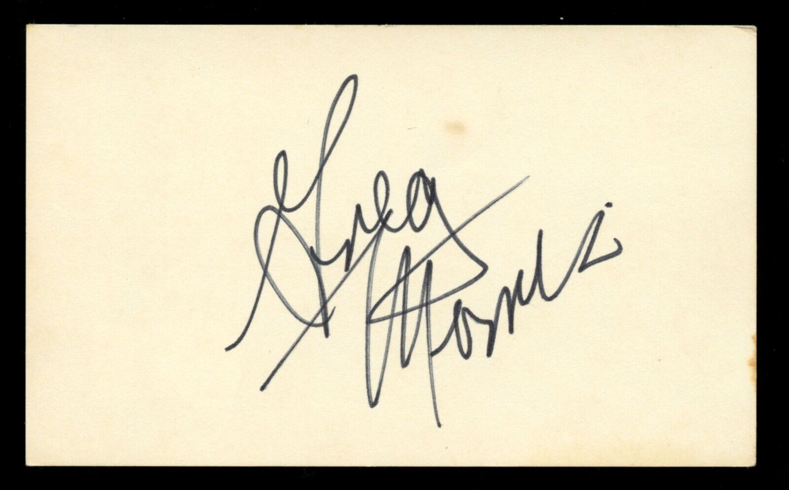 Greg Morris d1996 signed autograph Vintage 3x5 card Actor Mission Impossible BAS