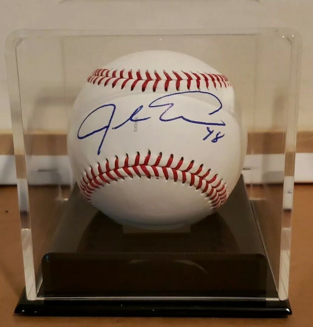 Jacob deGrom NY Mets Signed Autographed Baseball Certified COA with Case Holder